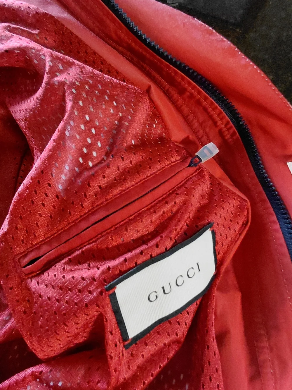 Gucci Nautical Print Jacket Windbreaker Red Blue White Sz 46 I US L XL Unisex